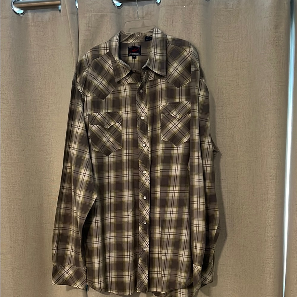 Roper Green Western Style Button Down Shirt